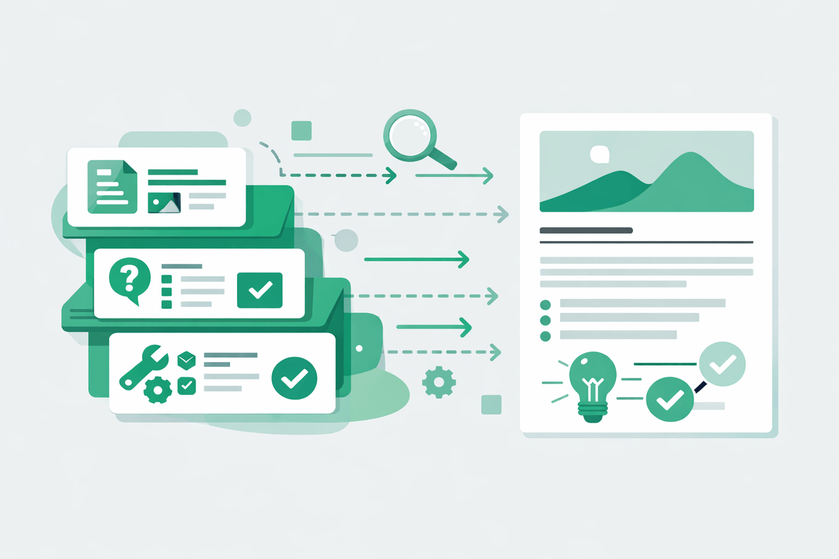 Conceptual illustration of JSON-LD schema blocks supporting structured content for Claude AI optimization